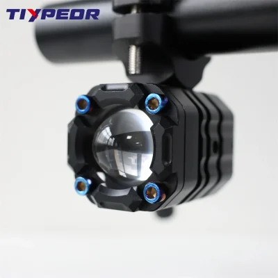 TIYPEOR Super Bright Motorcycle Spotlight Hi/Lo Beam CNC Aluminum Car ATV Auxiliary Headlight Motorcycle Light System Fog Light